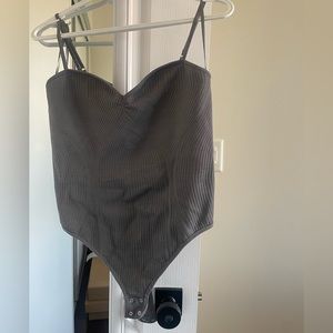 Grey dynamite body suit